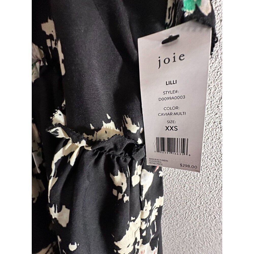 Joie Lilli Caviar Multi Floral Minidress Size XXS Cocktail Boho NWT - Picture 7 of 9